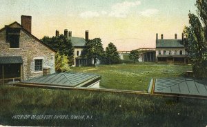 Postcard Early View of Interior of Old Fort Ontario , Oswego, NY.    S6
