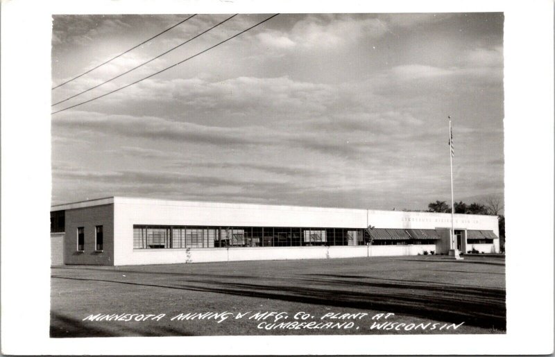 RP Postcard Minnesota Mining and Mfg Co Plant Cumberland, Wisconsin~134752