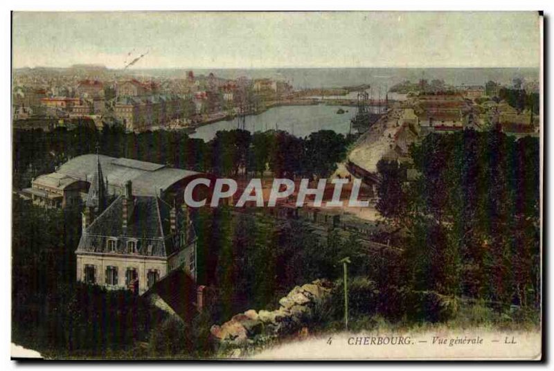 Old Postcard Cherbourg General view