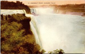 VINTAGE POSTCARD PROSPECT POINT NIAGARA FALLS VIEW FROM CANADA 1920s