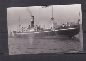 SHIP  MATHERAN , BROCKLEBANK LINE, 1919 ppc., REPRINT.