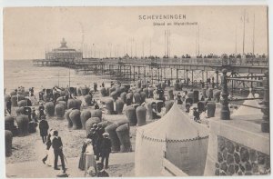 1907 Scheveningen Hague Postcard STRAND En WANDELHOOFD Pier Beach NETHERLANDS