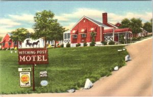 Roanoke, VA Virginia HITCHING POST MOTEL~Carl W Windel ca1940s ROADSIDE Postcard