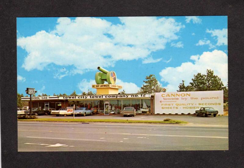 NC Cannon Towels Doxol Propane Gas Store Southern Pines North Carolina  Postcard