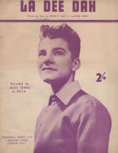 La Dee Dah Jackie Dennis Vintage Sheet Music