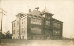 Postcard RPPC Kansas Osawatomie Meek School occupation 23-8403
