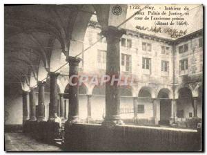 Old Postcard Huy Interior of the old courthouse and courtyard of the jail & #...