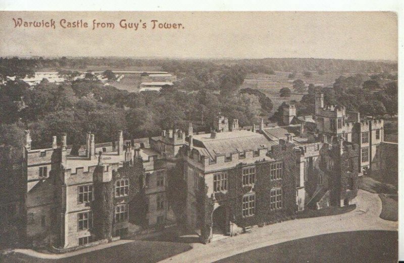 Warwickshire Postcard - Warwick Castle from Guy's Tower - Ref TZ6898