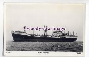 cb0897 - Clan Line Cargo Ship - Clan Maciver - postcard plain back