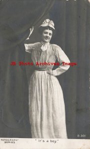 Nurse Announcing Baby Arrival, RPPC, Rotograph No B 301, Chenoa Illinois, Photo