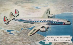 Postcard Fly Eastern Air Lines Super Constellation Air Plane