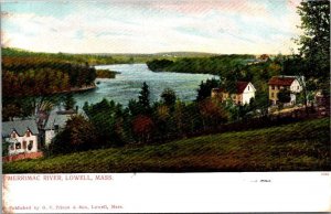 Vintage Massachusetts Postcard - Lowell - Merrimac River