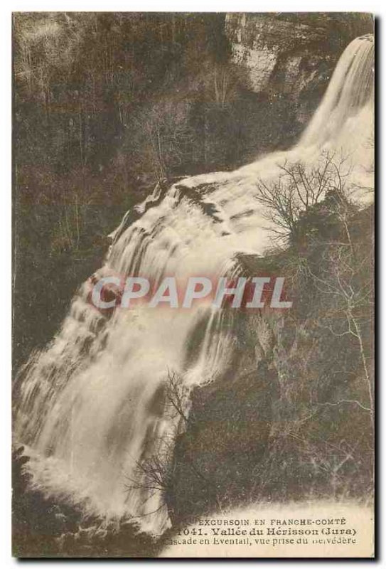 Old Postcard Excursoin the Hedgehog in Franche Comte Jura Valley Cascade Range