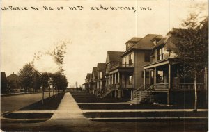 PC CPA US, IND, ST WHITING, LA PORTE AVENUE, REAL PHOTO POSTCARD (b6394)