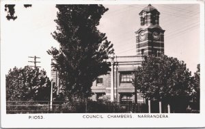 Australia Council Chambers Narrandera New South Wales Vintage RPPC 09.41