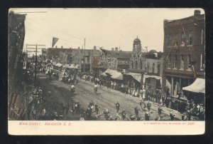 ABERDEEN SOUTH DAKOTA DOWNTOWN MAIN STREET SCENE 1907 VINTAGE POSTCARD