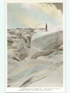 old rppc NICE VIEW Athabasca Glacier - Near Lake Louise Alberta AB W0887