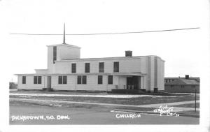 Pickstown South Dakota Church Real Photo Antique Postcard K55314