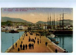 203061 GREECE PATRAS Mole St.Nicolas Vintage postcard