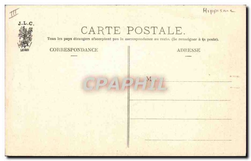 Old Postcard Horse Riding Equestrian Paris Bois de Boulogne Longchamp The off...