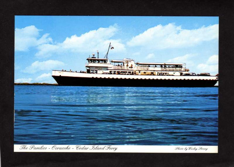 NC Pamlico Ferry Boat Ship  Ocracoke Cedar Island North Carolina Postacard