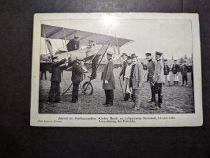 Franked 1912 Germany Early Experimental Zeppelin Flights Postcard Never Used