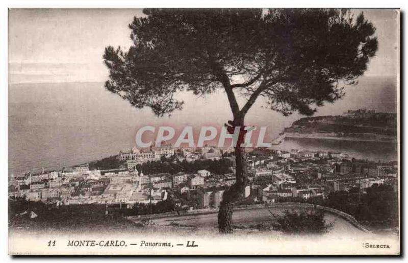 Old Postcard Monte Carlo Panorama