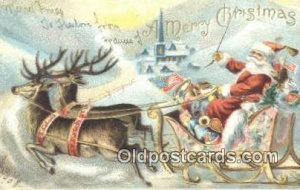 Santa Claus Chirstmas Carte, Postal Postal writing on back 