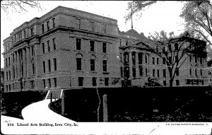 Liberal Arts Building Iowa City Antique Postcard Posted 1908