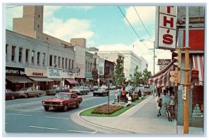 c1960s Washington Street Looking North Green Bay Wisconsin WI Unposted Postcard