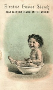 Electric Lustre Starch & Flesh Powder-Happy Baby Bathing in Large Bowl Z5