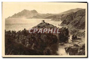 Postcard Old Porto Corsica general view of the Gulf