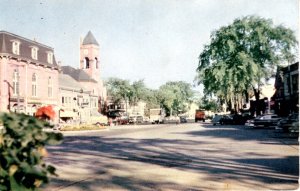 Brunswick, Maine - A view of downtown on Maine Street - in the 1950s