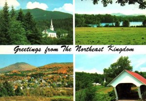 VINTAGE POSTCARD CONTINENTAL SIZE GREETINGS FROM THE NORTHEAST KINGDOM VERMONT