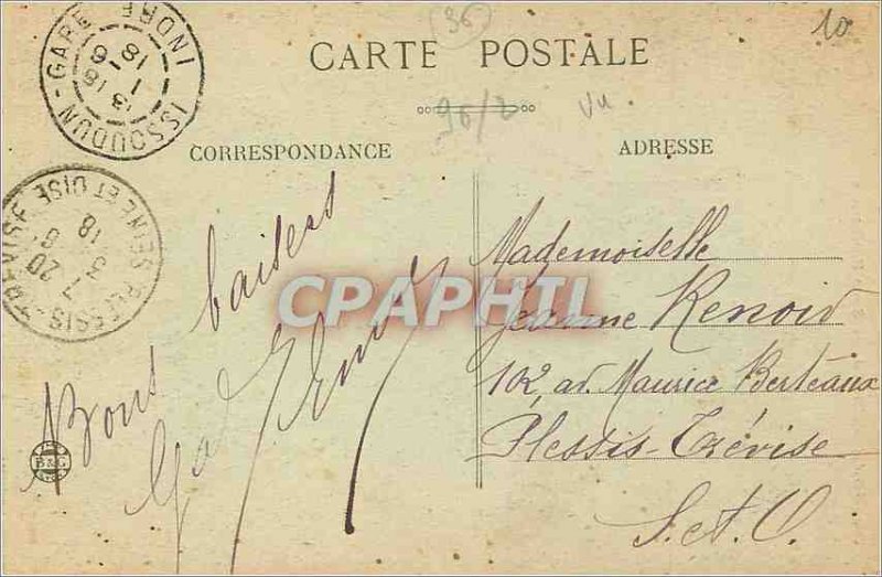 Old Postcard Issoudun Hotel Sub Prefecture