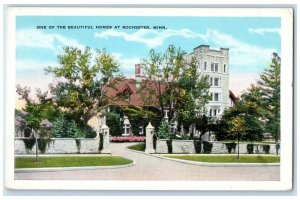 c1920's One Of The Beautiful Homes At Rochester Minnesota MN Unposted Postcard