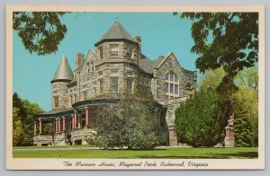 Richmond Virginia~The Museum House~Maymount Park~Vintage Postcard