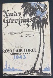 England Royal Air Force Middle East Christmas Wishes Card  RAF WW2 1943