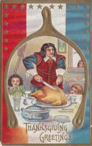 Thanksgiving Man Carving Turkey