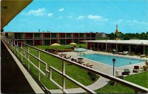 Postcard KY Lexington Holiday Inn Route 60 - Swimming Pool 1960s J3