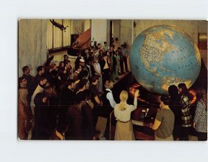 Postcard World's Largest Unmounted Globe, Washington, District of Columbia