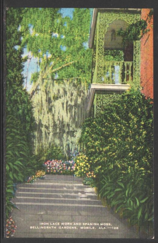 Iron Lace Work,Bellingrath Gardens,Mobile,AL Postcard