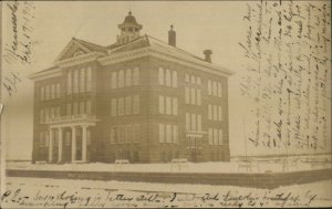 Ely MN High School 1907 Used Real Photo Postcard