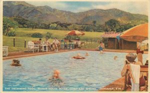 Caribbean 1930s Swimming Pool Manor House Hotel Jamaica Postcard 22-462