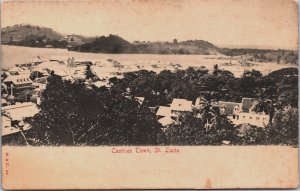 Saint Lucia Castries Town Vintage Postcard  C140