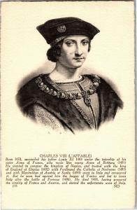 King Charles VIII of France, called the Affable Vintage Postcard P18