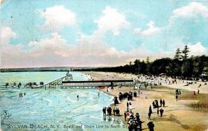 Beach Shoreline North Bay 1907 Sylvan Beach New York Tuck postcard 7968