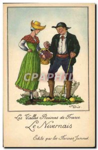 Old Postcard Folklore The Nivernais Flour Jammet