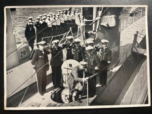 Mint Real Picture Postcard Germany WW2 Leader Visit To Kiel Navy Marine