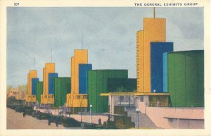 General Exhibits Group Buildings, Chicago Expo 1933 Postcard